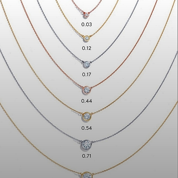 18K Tiffany Classic Diamond Solitaire Necklace des - Picture 5 of 10